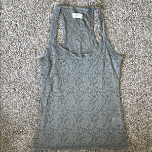 Abercrombie and Fitch grey floral tank